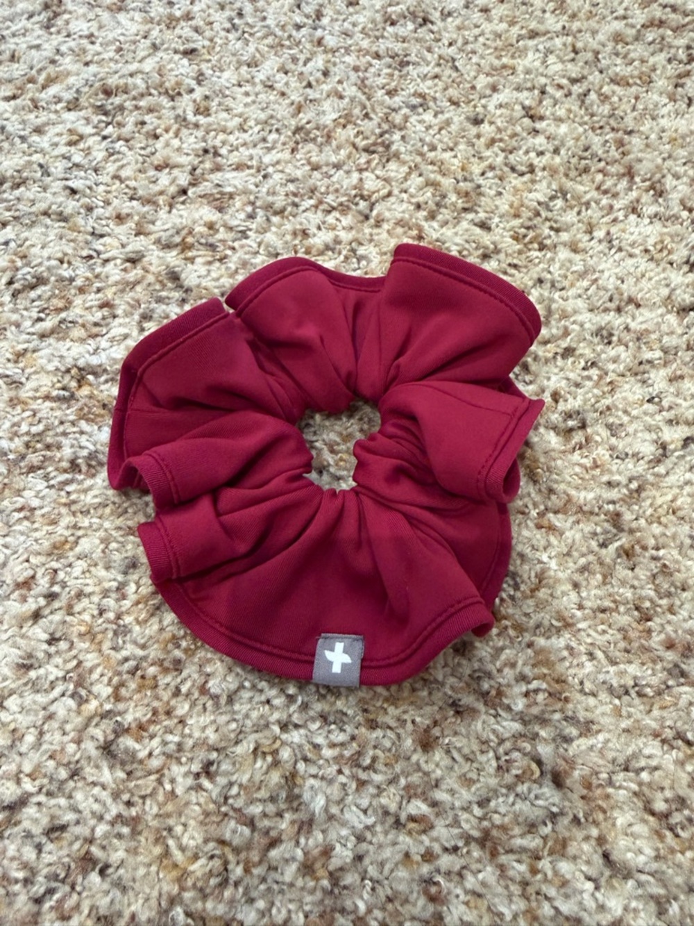 Figs Deep Cranberry Hair Scrunchie